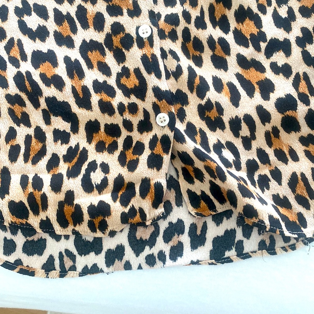 ZARA // Leopard 3/4 Sleeve Blouse - Picture 6 of 6